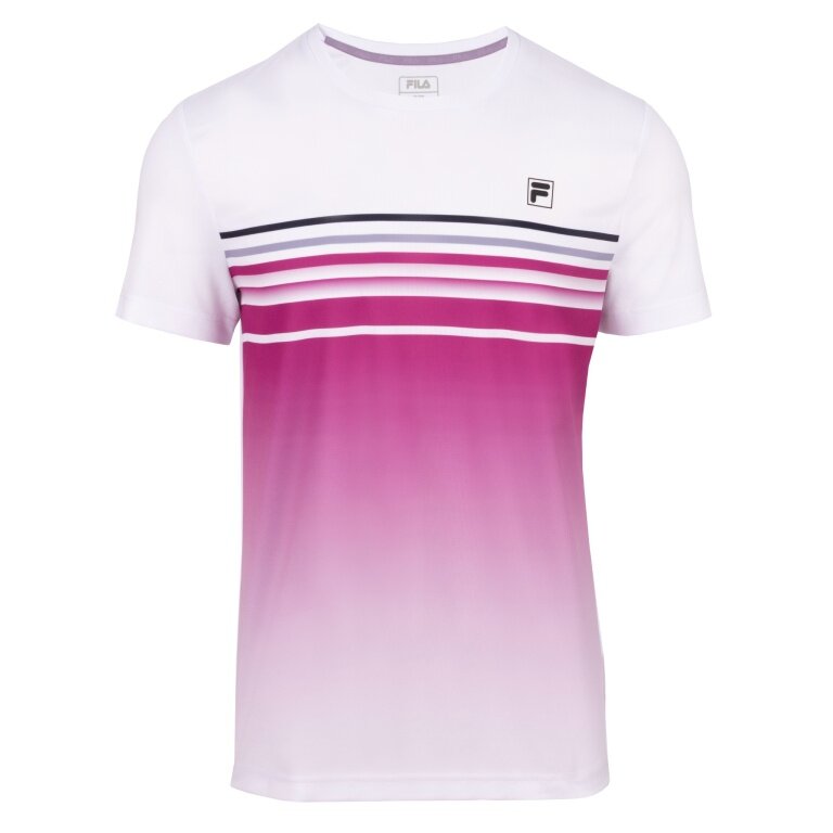 Fila Tennis T-shirt Miguel (recycled polyester) white/fuchsia men's