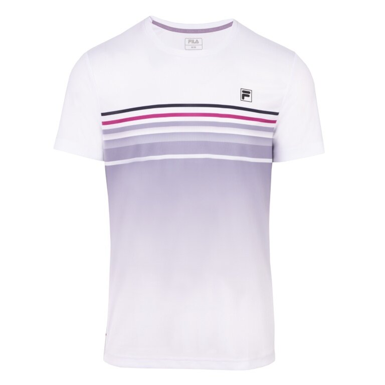 Fila Tennis T-shirt Miguel (recycled polyester) white/lavender men's