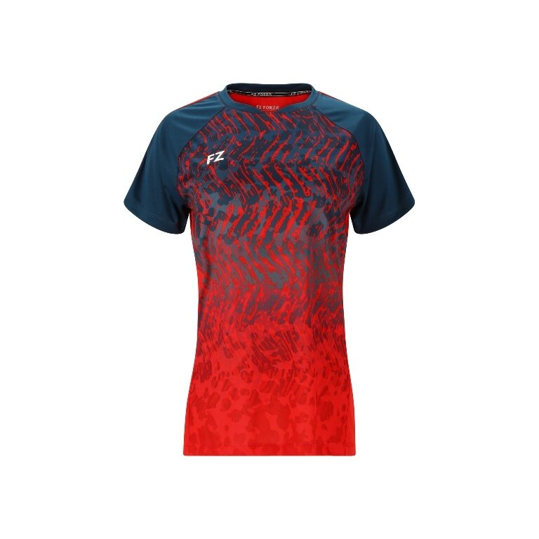 Forza Sport Shirt Alva S/S Tee (100% Polyester) red/blue ladies
