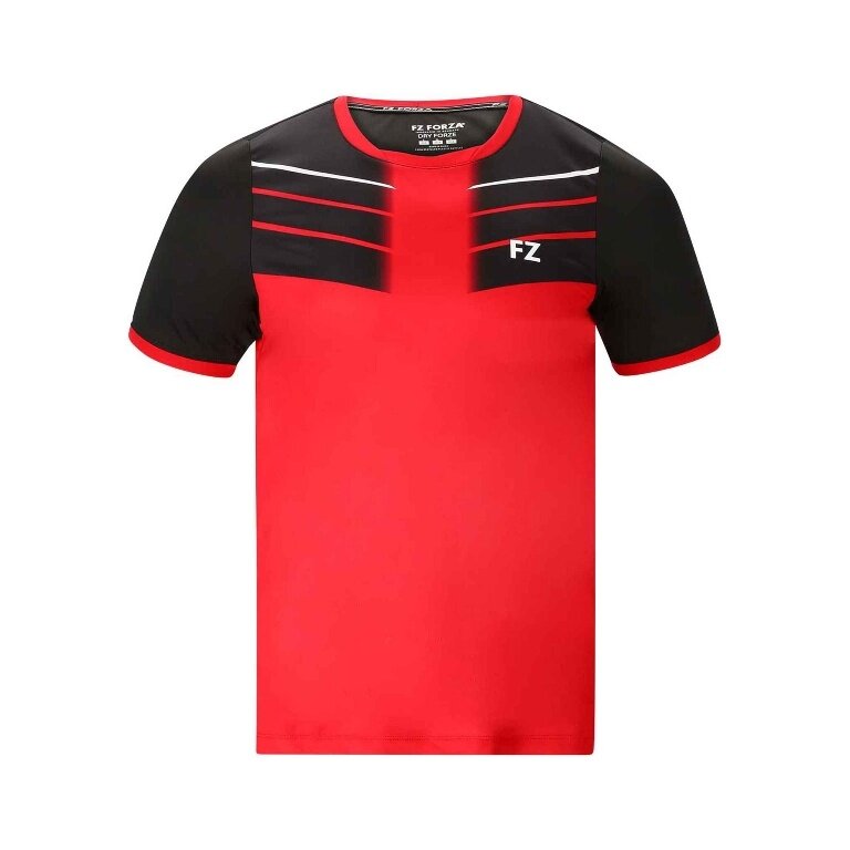 Forza Sport T-shirt Check Tee (comfortable fit) red/black Men