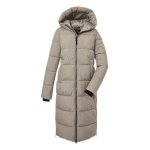 G.I.G.A. DX Winter coat GW 50 with hood in down look (water-repellent, windproof) light beige ladies