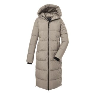 G.I.G.A. DX Winter coat GW 50 with hood in down look (water-repellent, windproof) light beige ladies