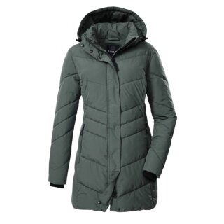 G.I.G.A. DX Winter Quilted Parka GW 60 with Hood (Water-Repellent, Slim Fit) Aqua Green Ladies