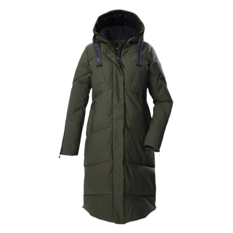 G.I.G.A. DX Winter Quilted Coat GW 41 in Down Look (very warm, water-repellent, windproof) olive green ladies