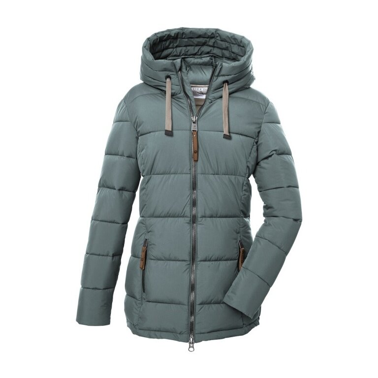 G.I.G.A. DX Winter Jacket GW 12 with Hood (water-repellent, windproof, breathable) teal women's