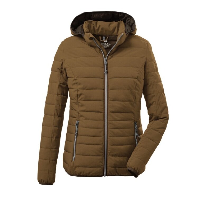 G.I.G.A. DX Winter Functional Jacket Uyaka with Hood (water-repellent and windproof) light brown ladies