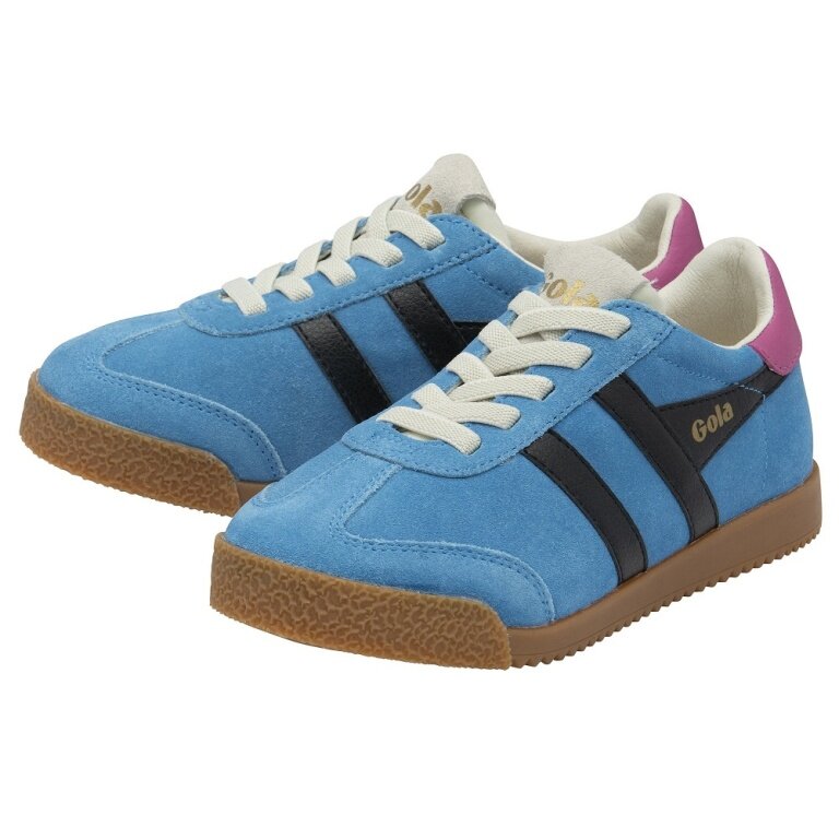 Gola Sneaker Elan 2025 (Suede, Lace-up) light blue/black/fuchsia pink Children