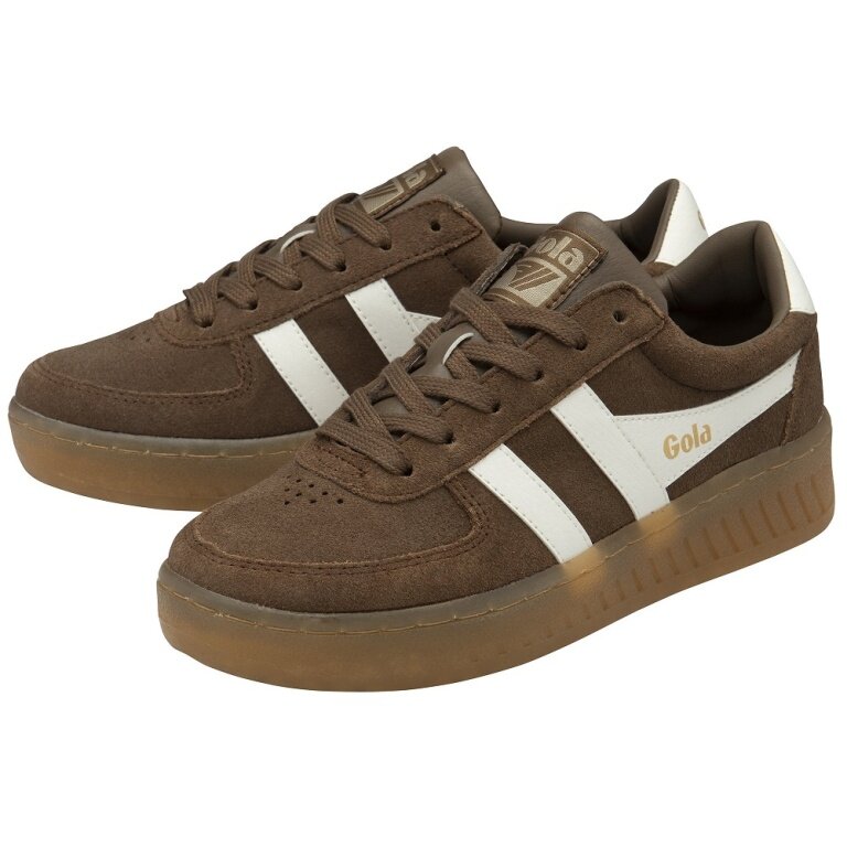 Gola Grandslam Suede Sneakers 2025 dark brown/off-white ladies