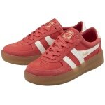 Gola Grandslam Suede Sneakers Coral Red/White Ladies