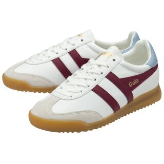Gola Sneaker Torpedo Leather 2025 white/cherry red/sky blue ladies