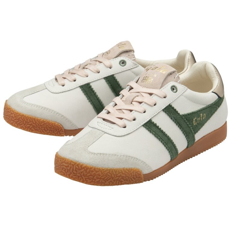 Gola Sneaker Elan Carnaby 2025 - Made in England - off-white/pink/evergreen Ladies