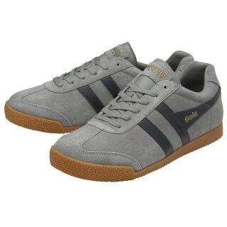 Gola Harrier Suede Leather Sneakers 2025 cement grey/dark blue men's
