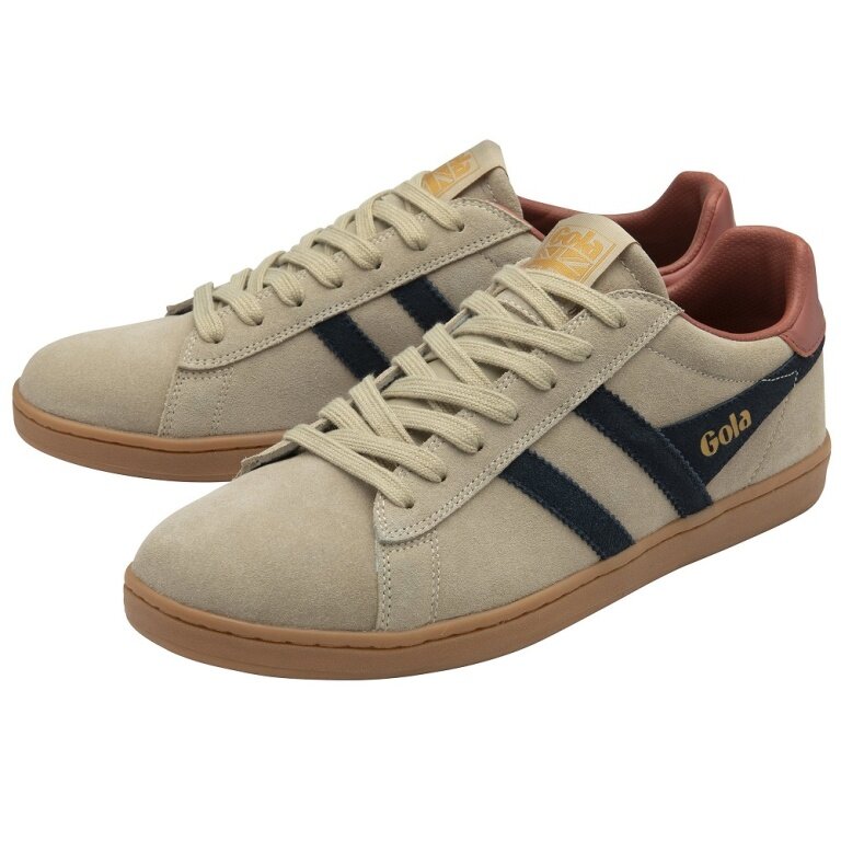 Gola Sneaker Equipe II Suede-Leather 2025 light brown/navy blue/rust red men's