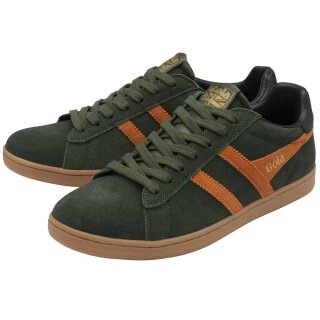 Gola Sneaker Equipe II Suede-Leather 2025 khaki green/orange/black Men's