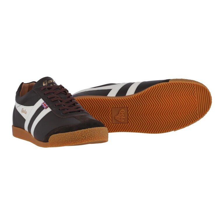 Gola Sneaker Harrier Elite 2 2025 - Made in England - dark brown/off-white men's