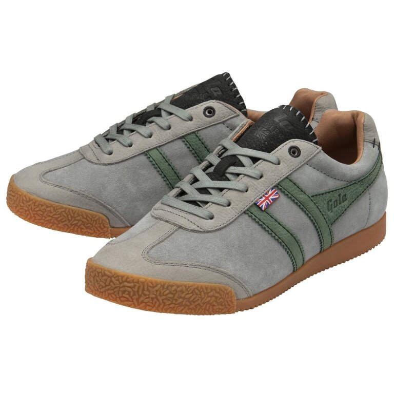 Gola Sneaker Harrier Cambridge 2025 - Made in England - cement grey/evergreen Men's
