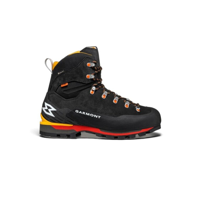 Garmont Pinnacle EVO GTX Hiking Boots (Suede, Mountaineering, Waterproof) black/orange/red Men's
