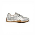 Geox Sneaker Snake Original metallic silver ladies