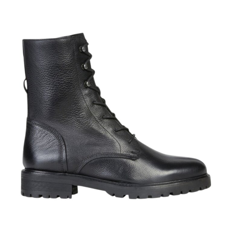 Geox Hoara Leather Boots Black Ladies