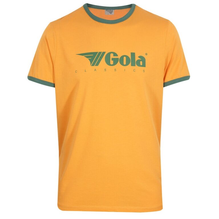 Gola Leisure T-shirt Logo Classics Print Ringer (Cotton) yellow Men's