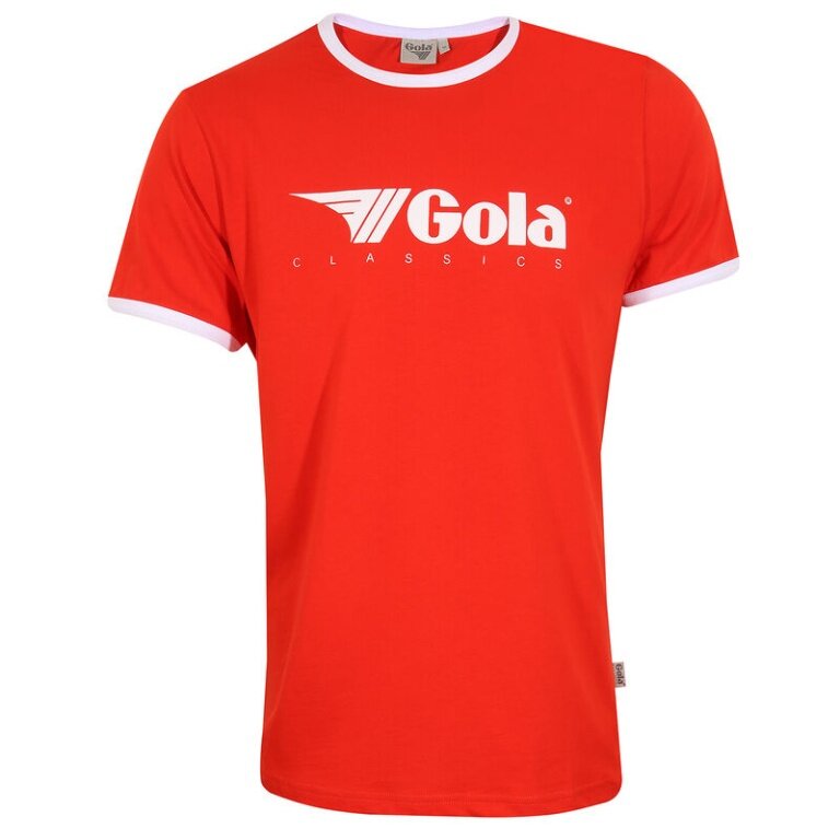 Gola Leisure T-shirt Logo Classics Print Ringer (Cotton) red Men's