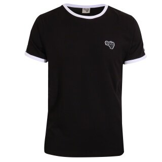 Gola Leisure T-shirt Logo Taped Ringer (100% Cotton) black Men's