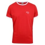 Gola Leisure T-shirt Logo Taped Ringer (100% Cotton) red Men's