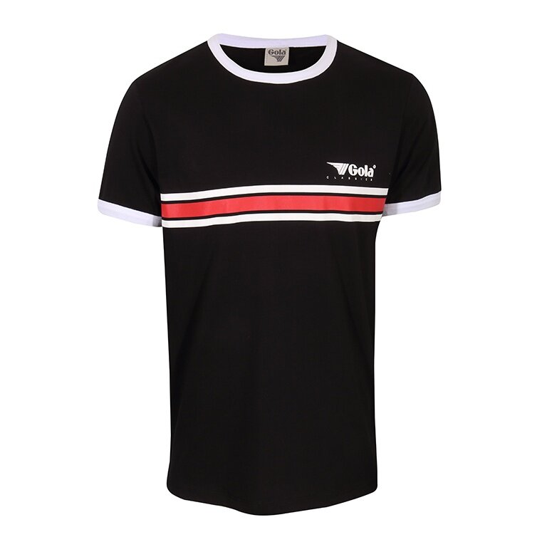 Gola Leisure T-shirt Stripe Logo (100% Cotton) black Men's