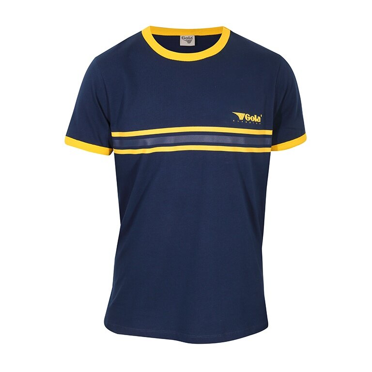 Gola Leisure T-shirt Stripe Logo (100% Cotton) navy blue Men's