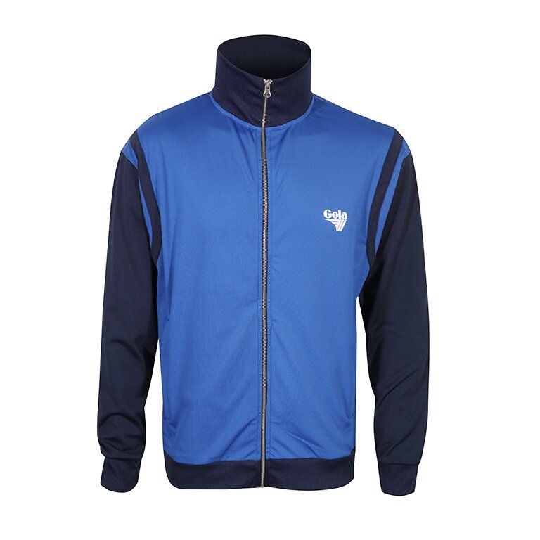 Gola Leisure Jacket Zipped Poly Tricot Colour Block Track Top (Polyester) blue/navy blue Men's