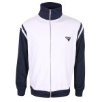 Gola Leisure Jacket Zipped Poly Tricot Colour Block Track Top (Polyester) white/navy blue Men's