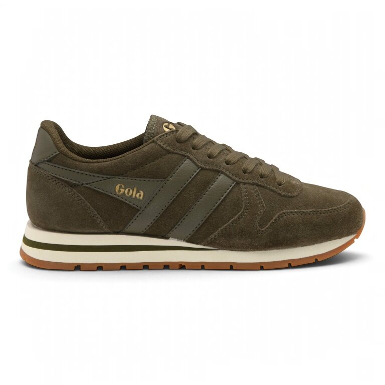 Gola Daytona Suede Leather Sneakers khaki for women
