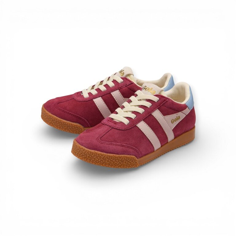 Gola Sneaker Elan 2026 (Suede, Lace-up) burgundy/pink/air blue Children