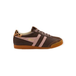 Gola Sneaker Elan Islington - Made in England - dark brown/pink ladies