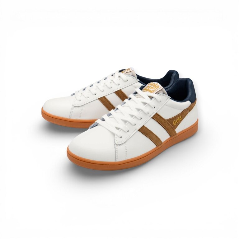 Gola Sneaker Equipe II Leather 2026 white/brown/navy men's