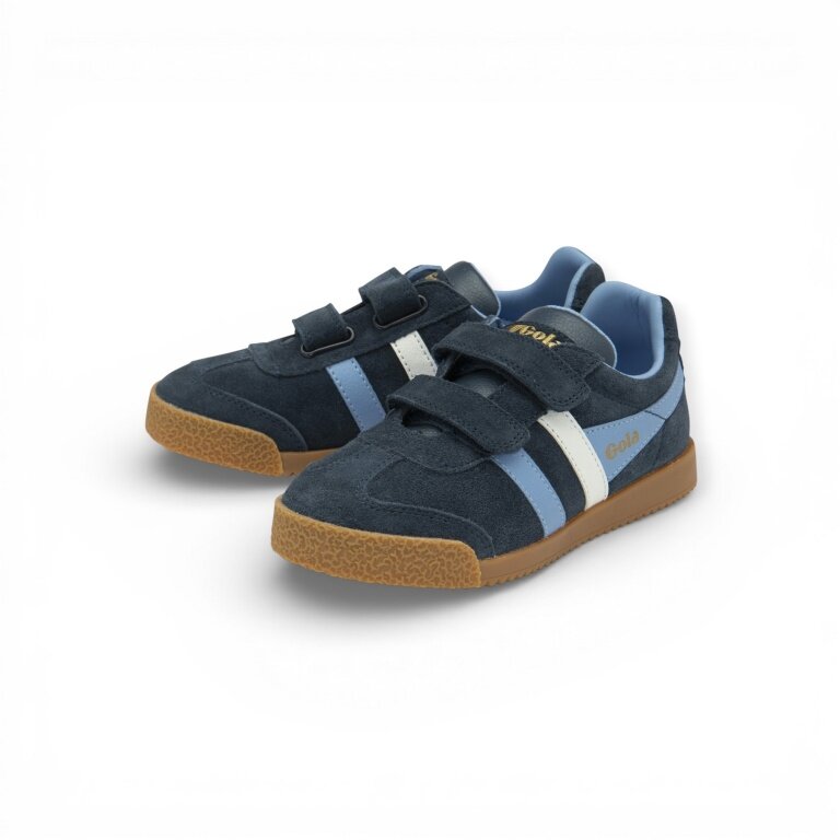 Gola Sneaker Harrier 2026 (Suede, Velcro) navy blue/vista/white children