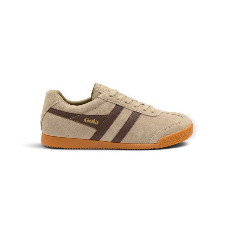 Gola Harrier Suede Leather Sneakers 2026 cappuccino/brown men's