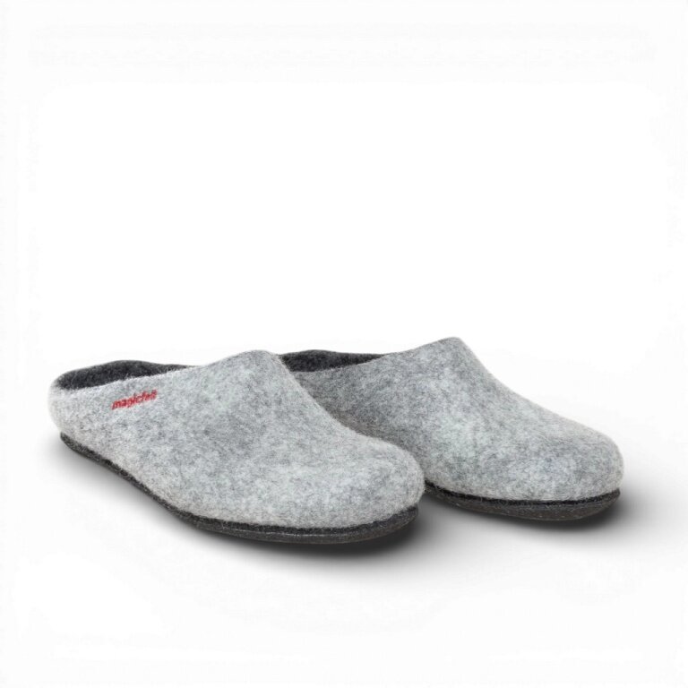 Gottstein Slippers Magicfelt 709 (100% Wool) light grey (Size 36-42)