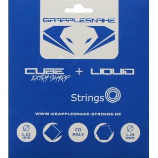Grapplesnake Tennis String Hybrid Cube/Liquid (Durability+Spin) 2x6m Set