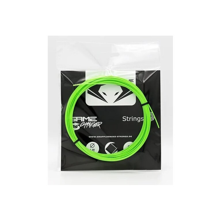 Grapplesnake Tennis String Game Changer (Durability+Spin) neon green 12m Set