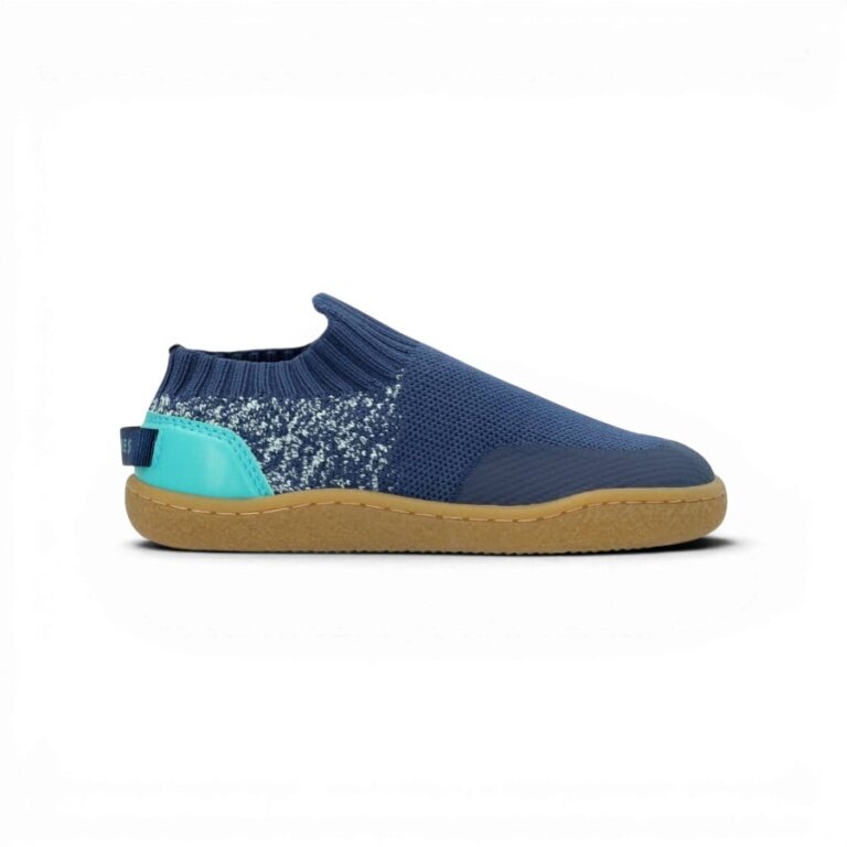 Groundies Barefoot Shoes Sneakers Nara (Knitted Material, Zero Drop, Anatomical Toe Box) Navy Blue Kids