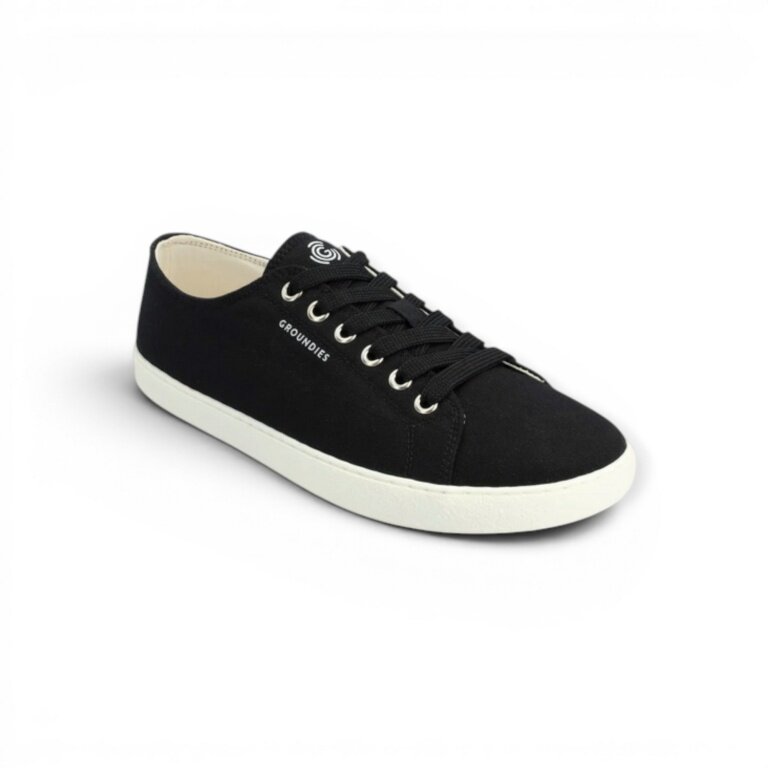 Groundies Sneakers Lima (Zero Drop, Organic Cotton) black ladies