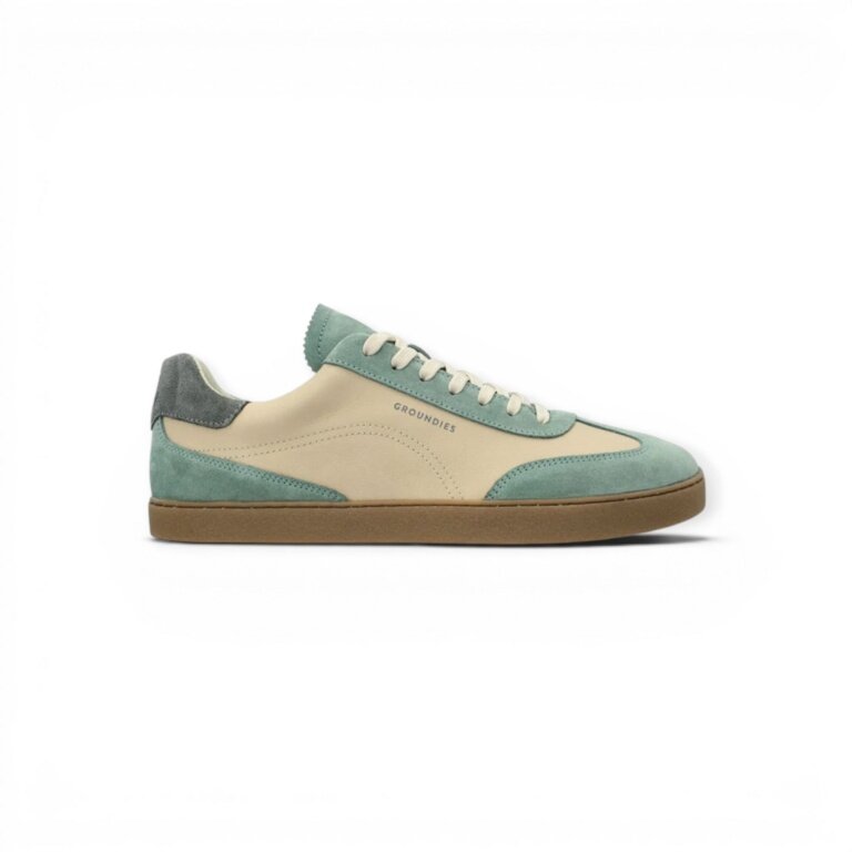 Groundies Sneakers Panama (Zero Drop, wide toe box) beige/mint green men's