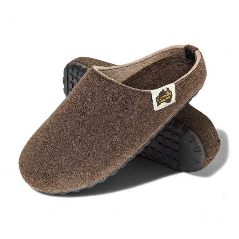 Gumbies slippers chocolate brown/cream