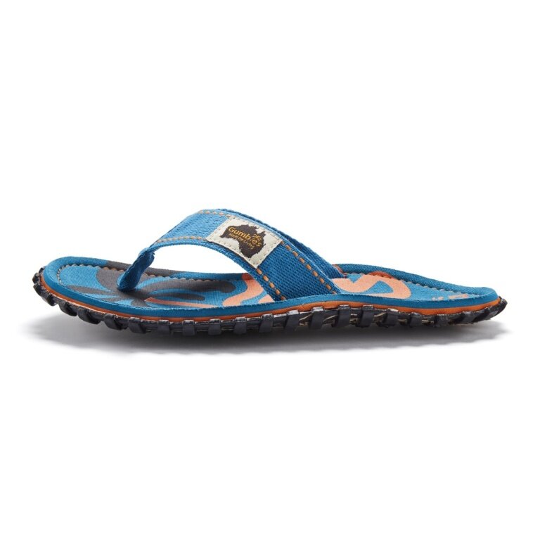 Gumbies toe sandals Original Flip Flops Blue Palmetto blue