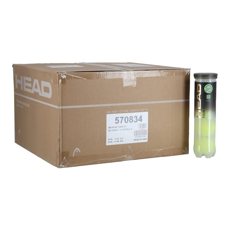 Head Tennis Balls Premium Tour XT Can <b>36x4 Pack</b>