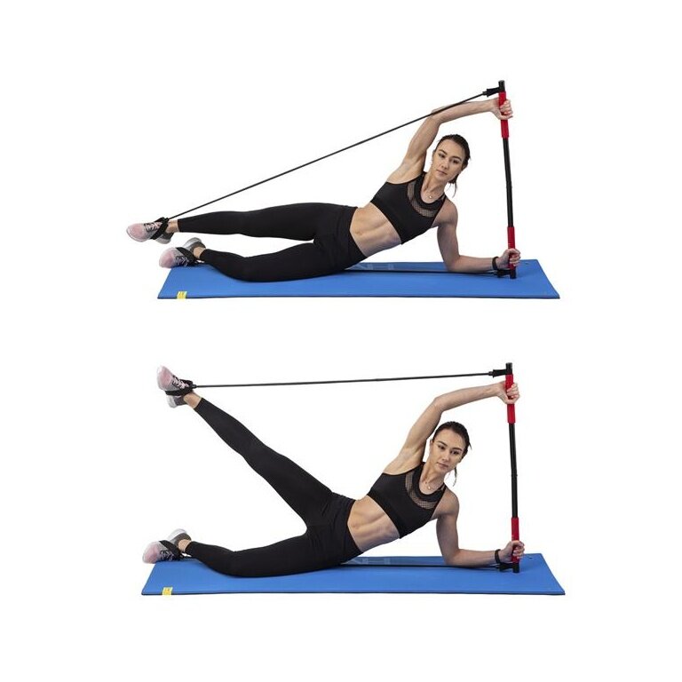 HMS Fitness Pilates Bar DC30 92cm, up to 13kg black/red