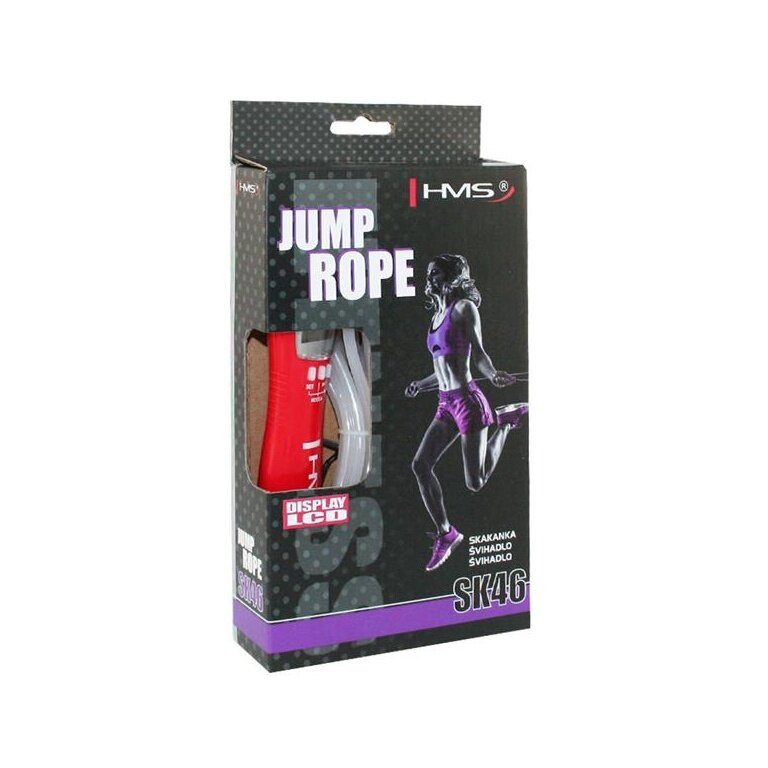 HMS Fitness SK46 Skipping Rope with Electronic Counter red
