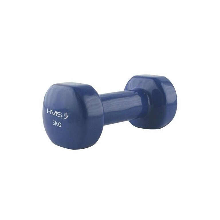 HMS Fitness Dumbbell 17023 (Cast Iron, Vinyl Coating) 3kg Blue - 1 Piece