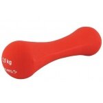 HMS Fitness 17025 Dumbbell made of cast iron with neoprene coating 1.5kg orange - 1 piece